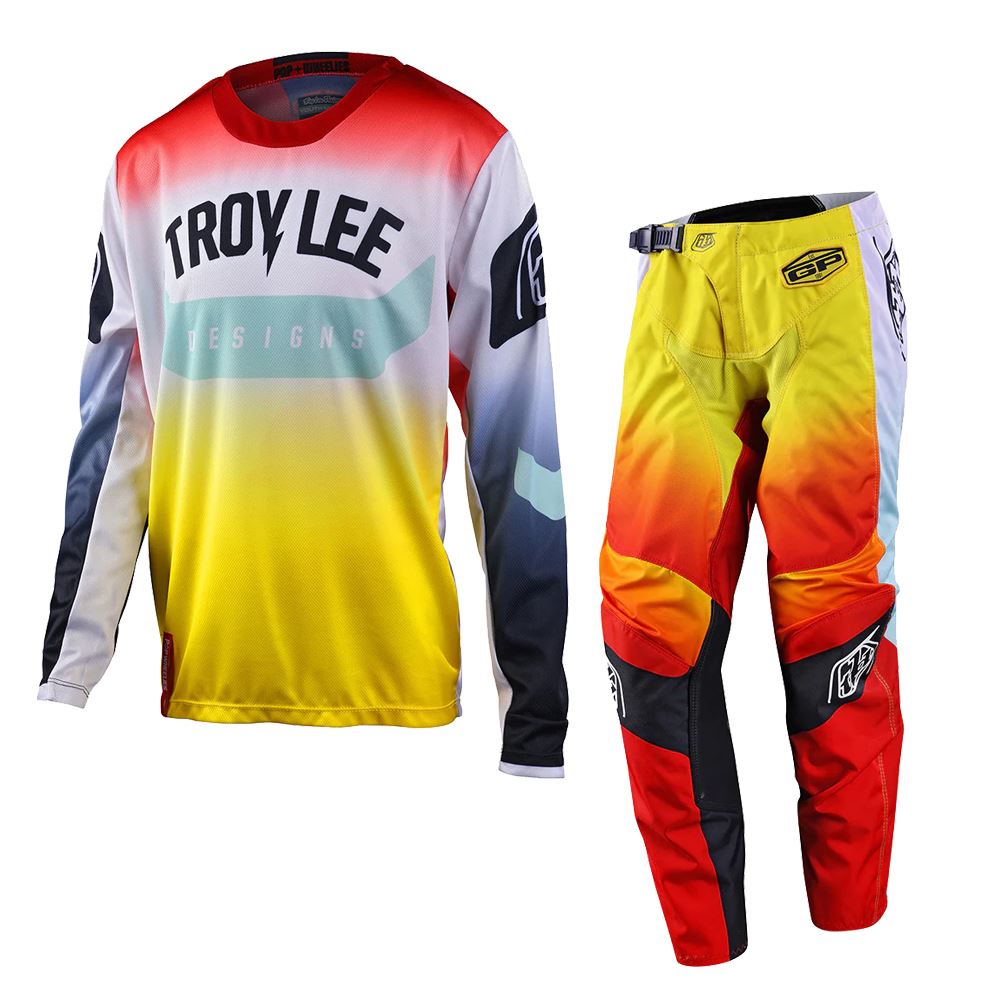 Troy Lee Designs 2024 Motocross Combo Kit Youth GP Arc Acid Yellow Red